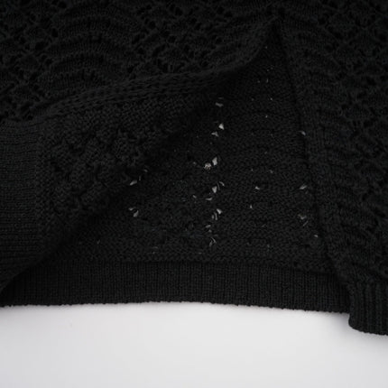 Rita Black Crochet Sequin Matching Set