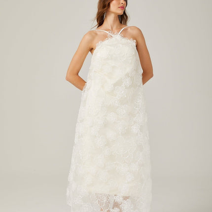 Rita White Floral Maxi Dress