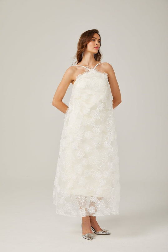 Rita White Floral Maxi Dress