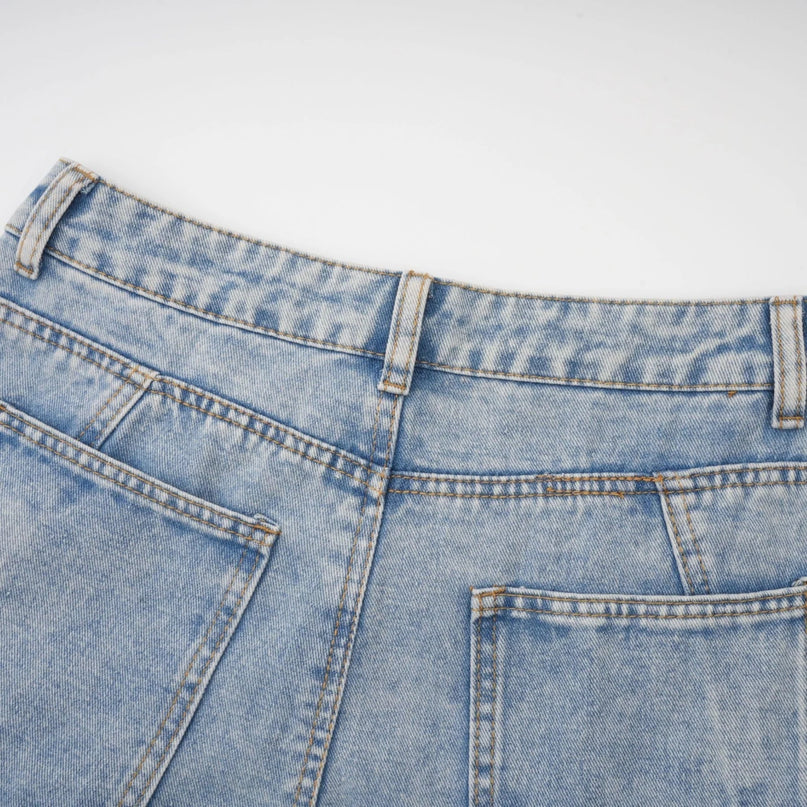 Roberta Blue Cargo Pocket Wide Leg Trousers