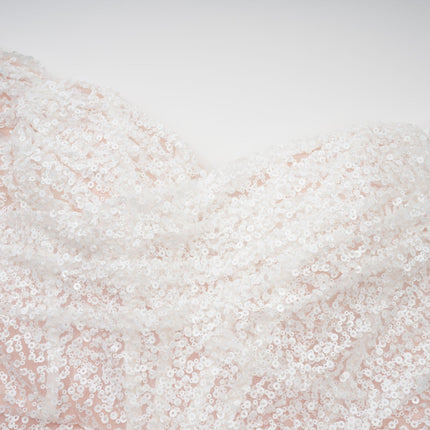 Rosalba White Sequin Off-shoulder Maxi Dress