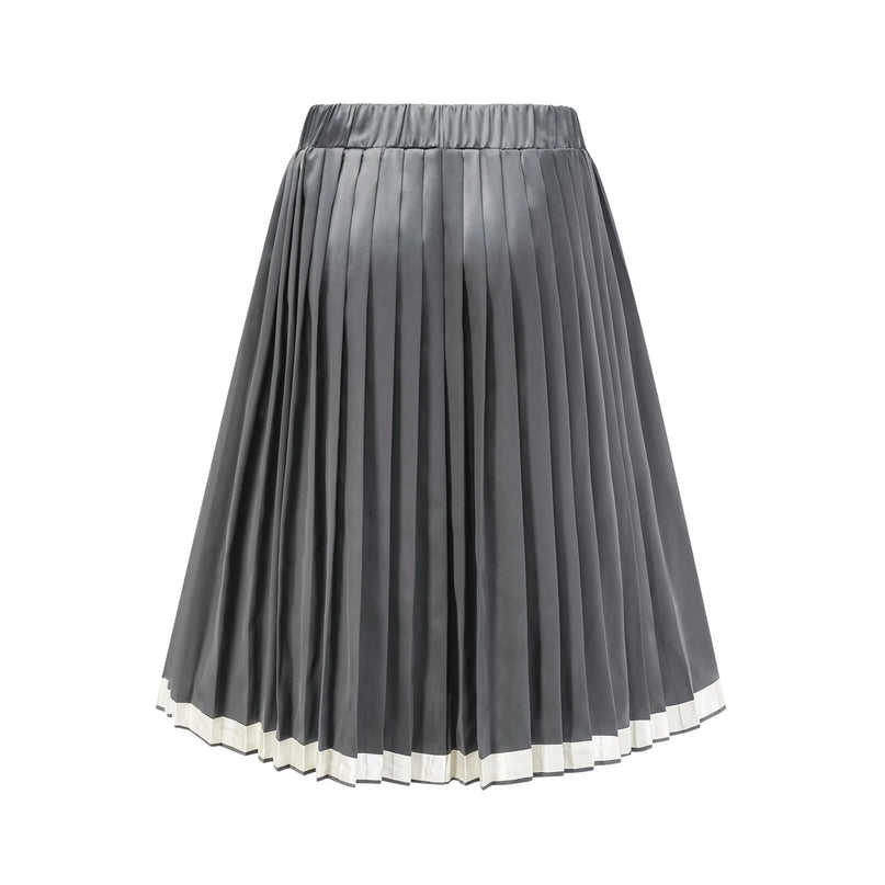Rosalie colorblocked pleated skirt