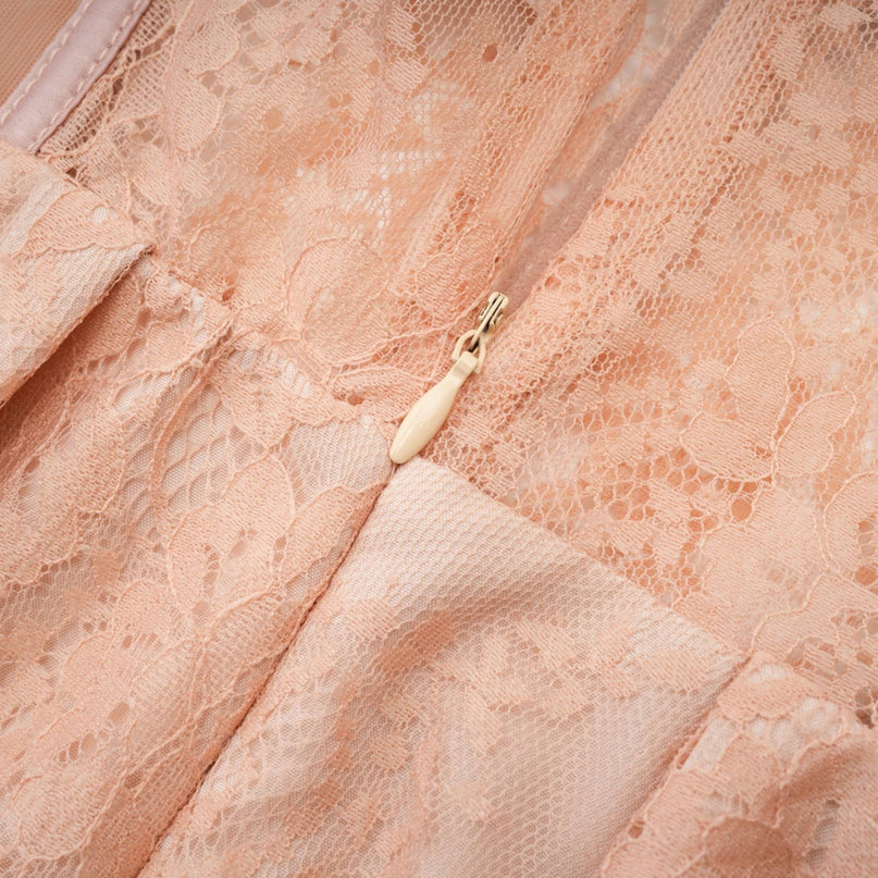 Rosalie Lace Sleeveless Dress in Neutrals