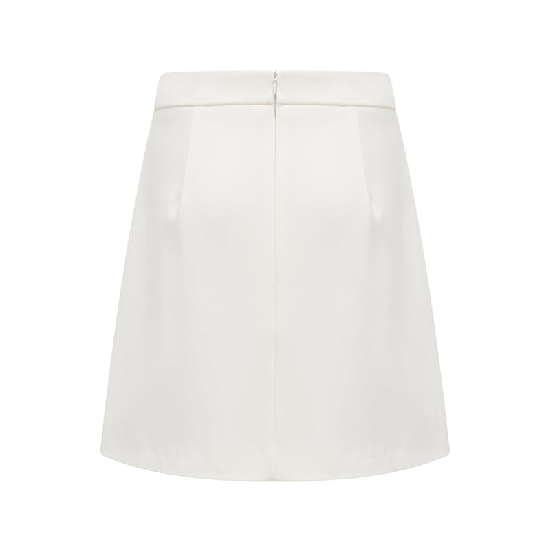Rosaura White Crystal Embellished Skirt Top Set