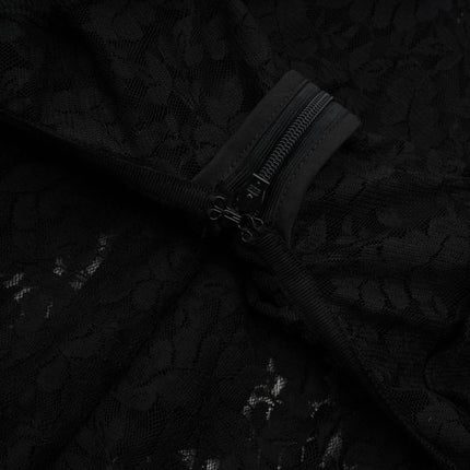 Roseline ruffledtrim florallace gown