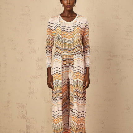 Rossella Neutrals Stripe Knit Cardigan