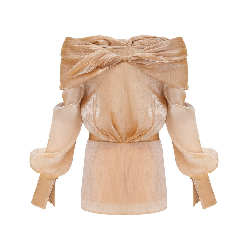 Ruby Gold Crystal Embellished Mini Dress