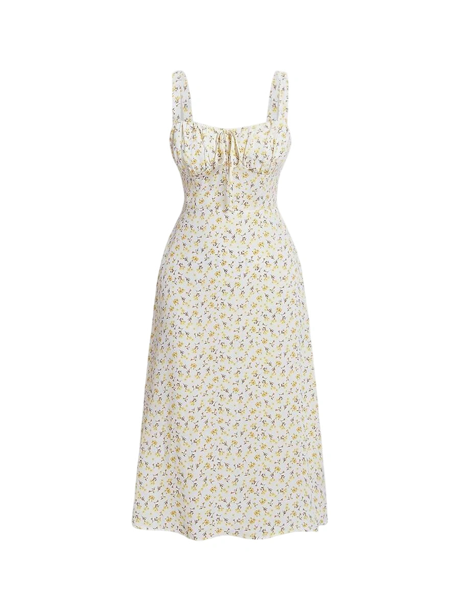 Ruched Bust Ditsy Floral Cami Dress