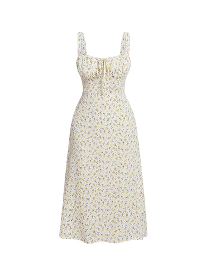 Ruched Bust Ditsy Floral Cami Dress