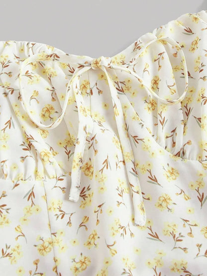 Ruched Bust Ditsy Floral Cami Dress