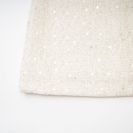 Rylee White Tweed Sequin Embellished Mini Dress