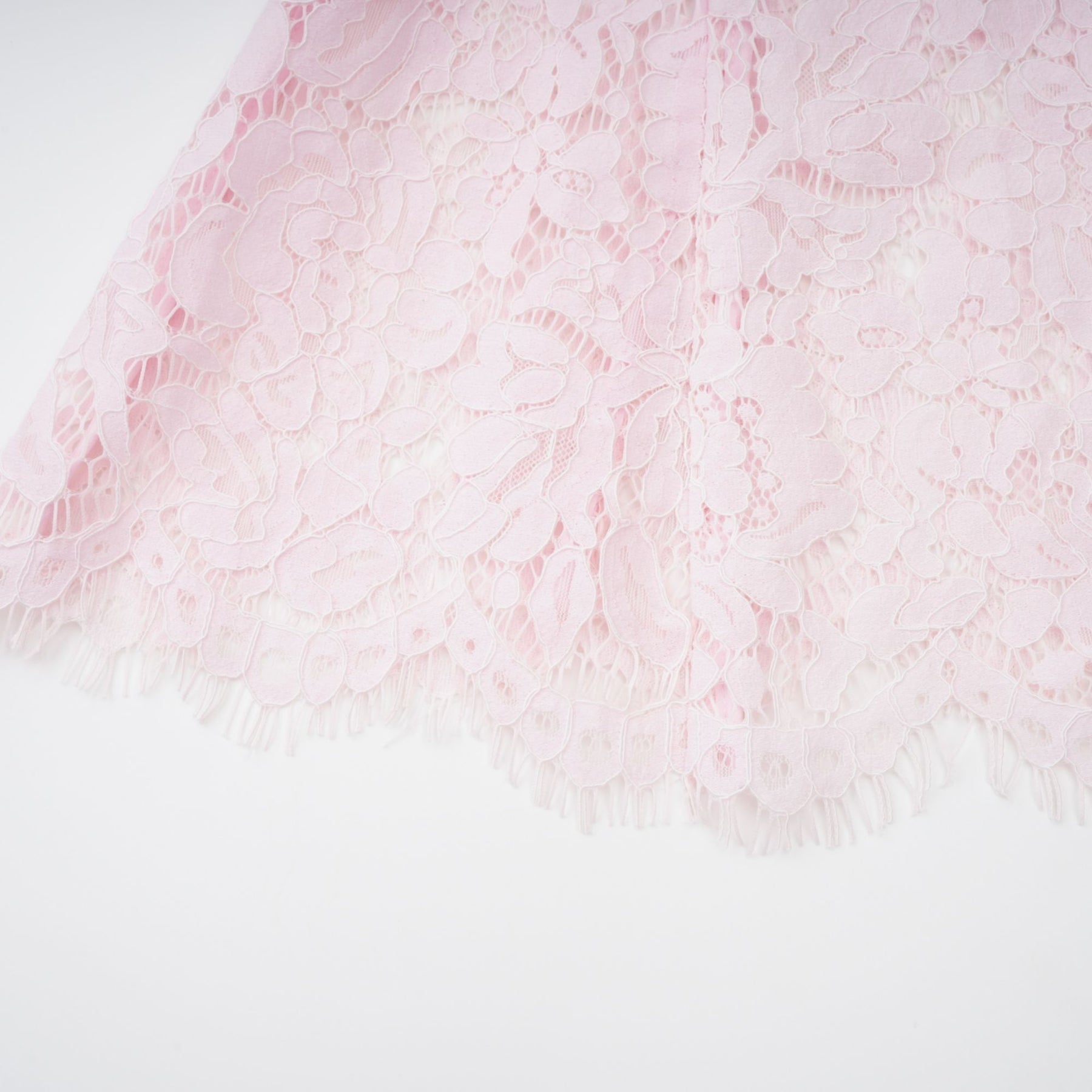 Sabine Pink Floral Lace Mermaid Midi Dress