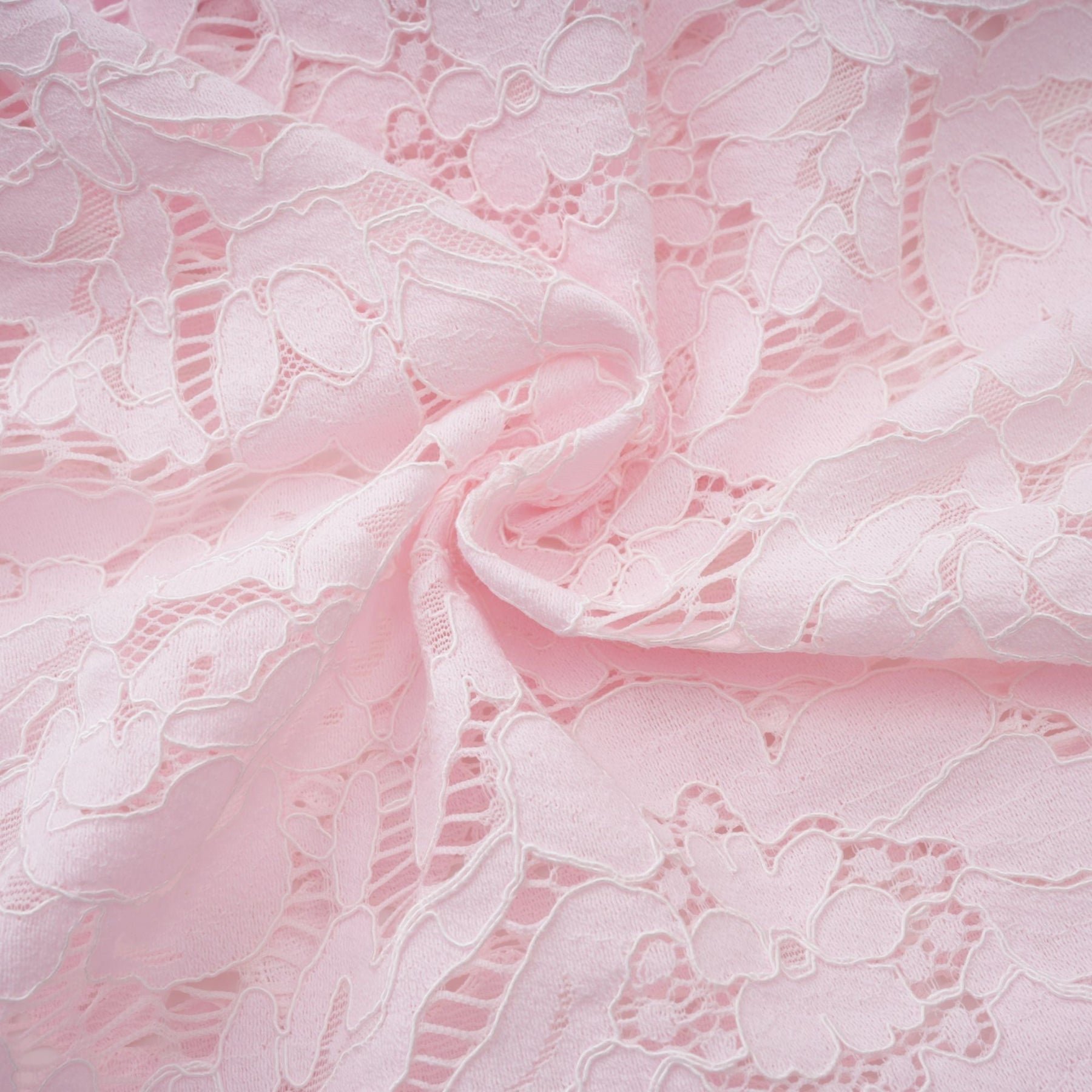 Sabine Pink Floral Lace Mermaid Midi Dress