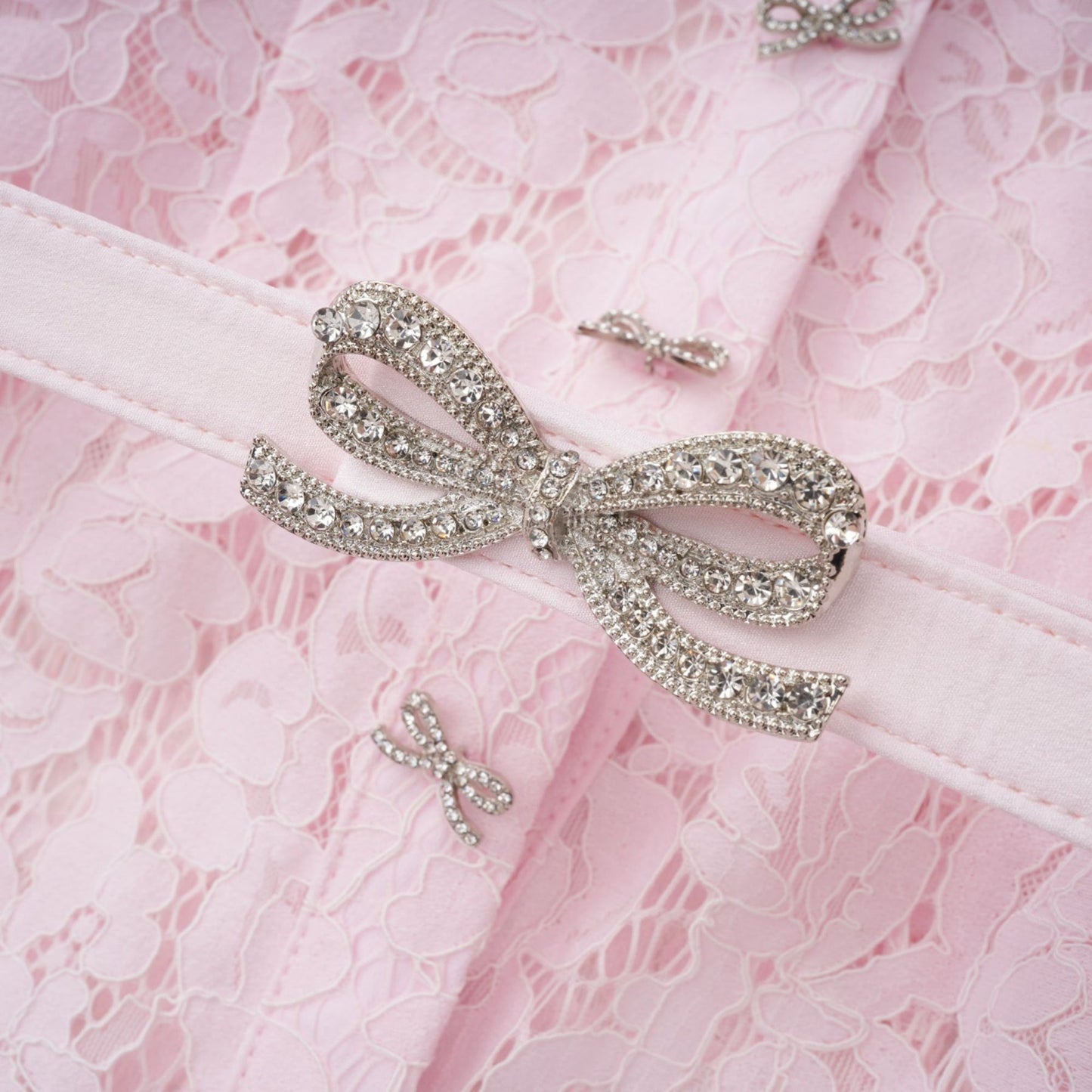 Sabine Pink Floral Lace Mermaid Midi Dress