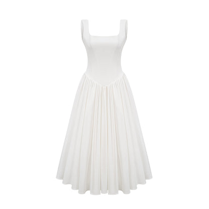 Sadie white pleated corset gown dress