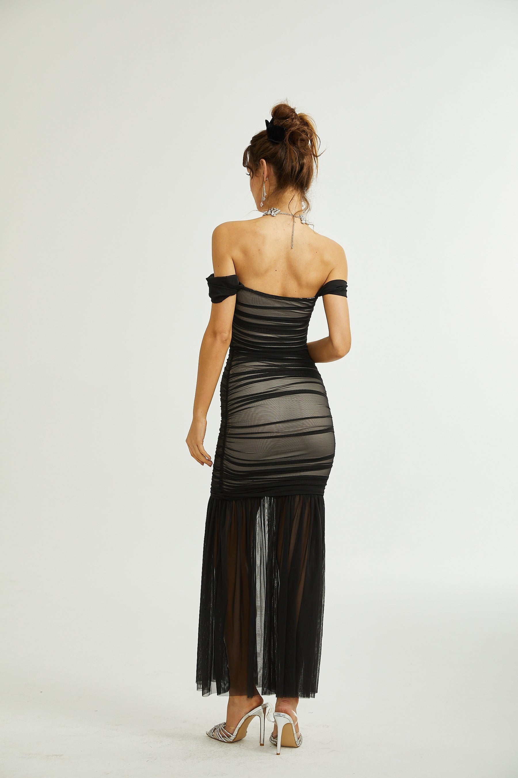Safiya fishtail draped dress