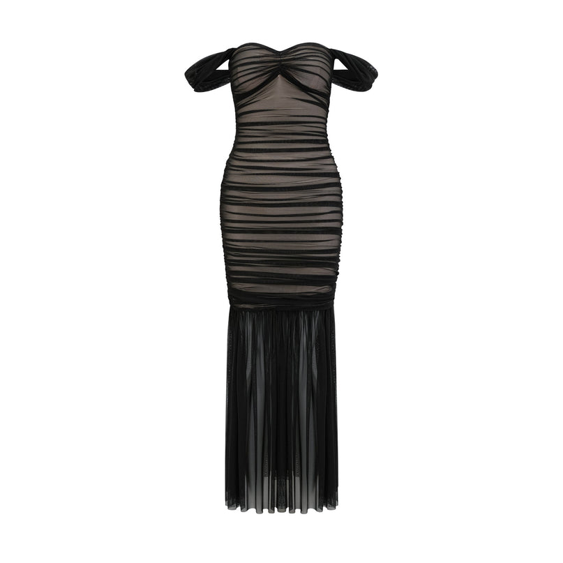 Safiya fishtail draped dress