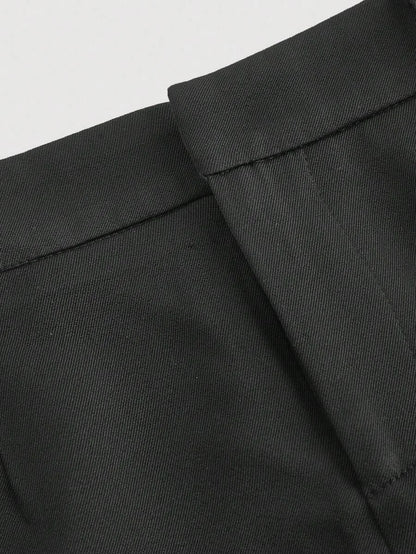 Saia Preta Simples de Cintura Baixa Versátil Saia Elegante e Versátil Roupa de Dia dos Namorados