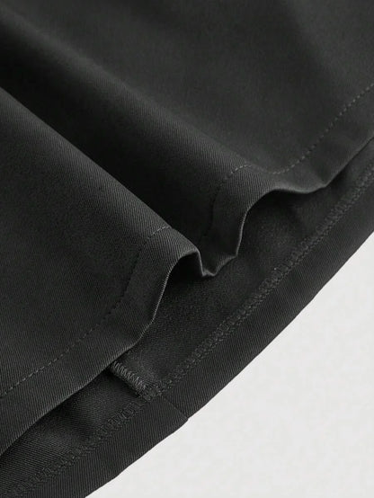 Saia Preta Simples de Cintura Baixa Versátil Saia Elegante e Versátil Roupa de Dia dos Namorados