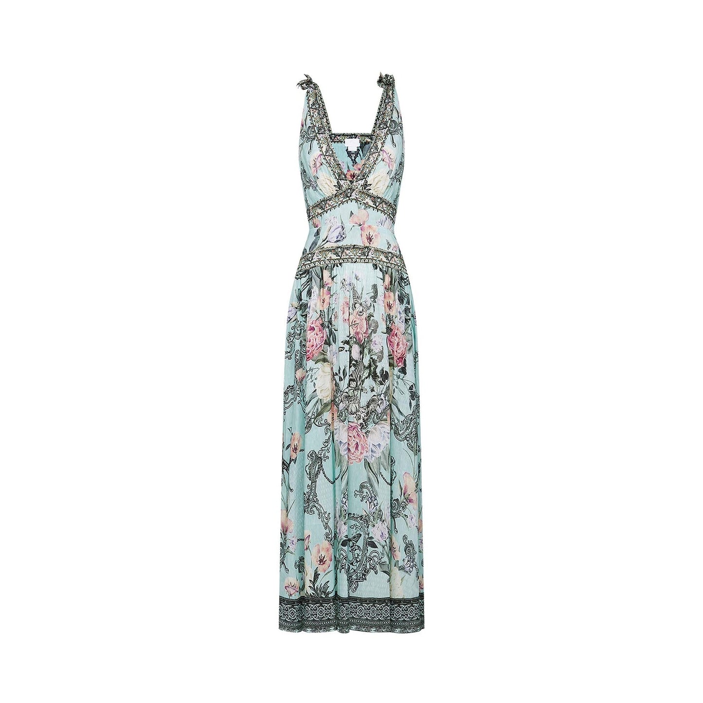 Saira tieshoulder midi dress