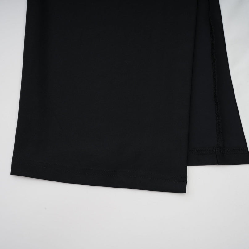 Samantha Black Maxi Dress with Faux-Pearl Embellishments and Button Detailing