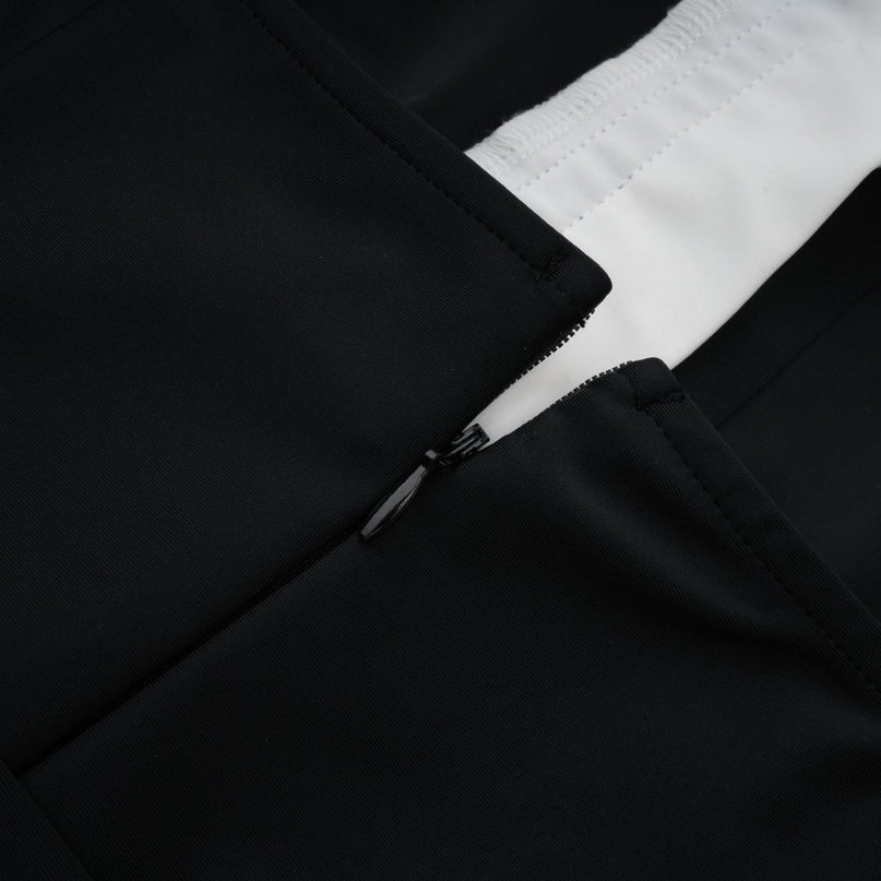 Samantha Black Maxi Dress with Faux-Pearl Embellishments and Button Detailing