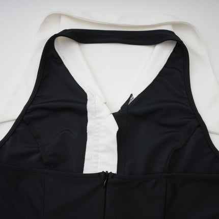 Samantha Black Maxi Dress with Faux-Pearl Embellishments and Button Detailing