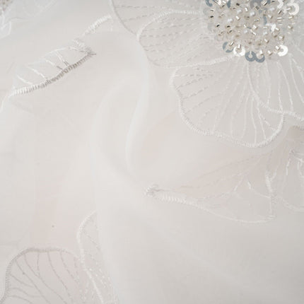 Sandra Crystal Embellished Sheer Shirt White