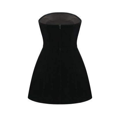 Sandrine crystalembellished velvet mini dress