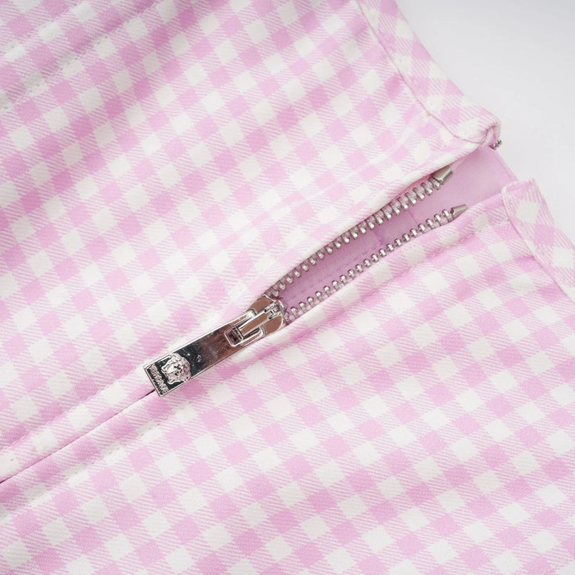 Sandrine ginghamcheck top  skirt matching set