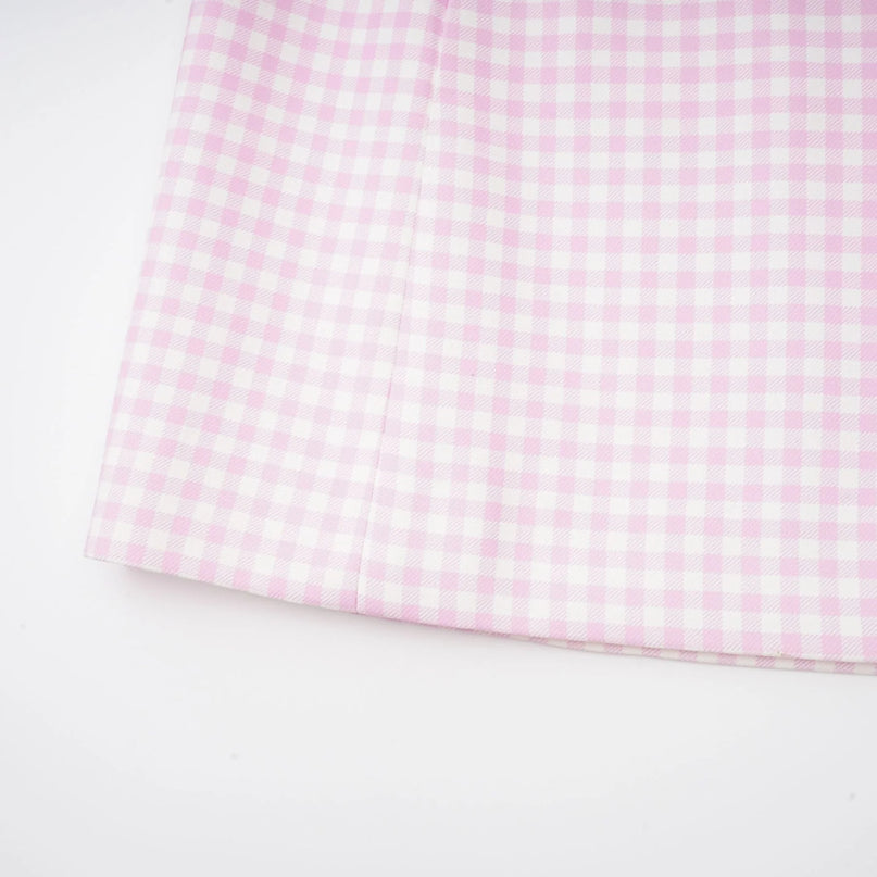 Sandrine ginghamcheck top  skirt matching set