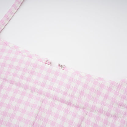 Sandrine ginghamcheck top  skirt matching set