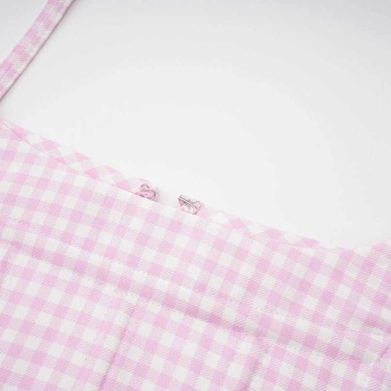 Sandrine ginghamcheck top  skirt matching set