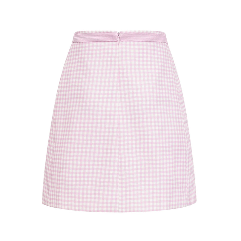 Sandrine ginghamcheck top  skirt matching set