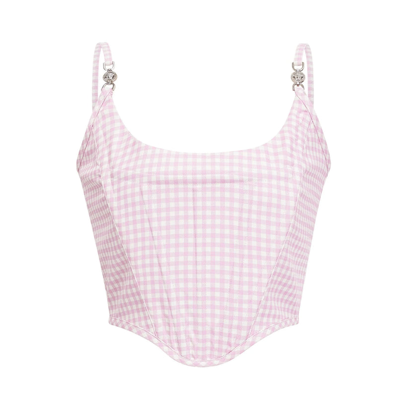 Sandrine ginghamcheck top  skirt matching set