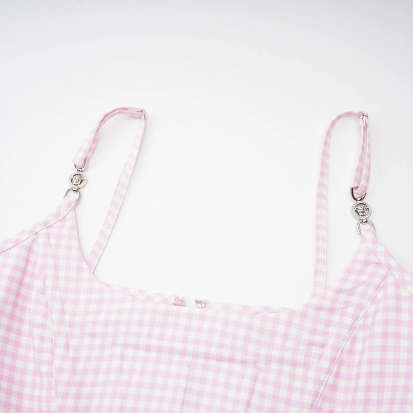 Sandrine ginghamcheck top  skirt matching set