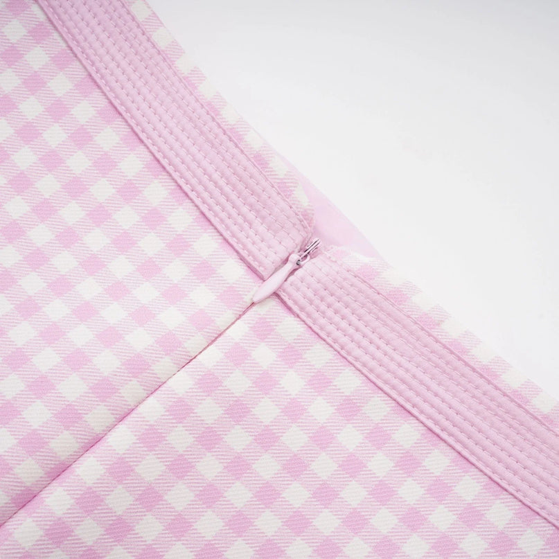 Sandrine ginghamcheck top  skirt matching set