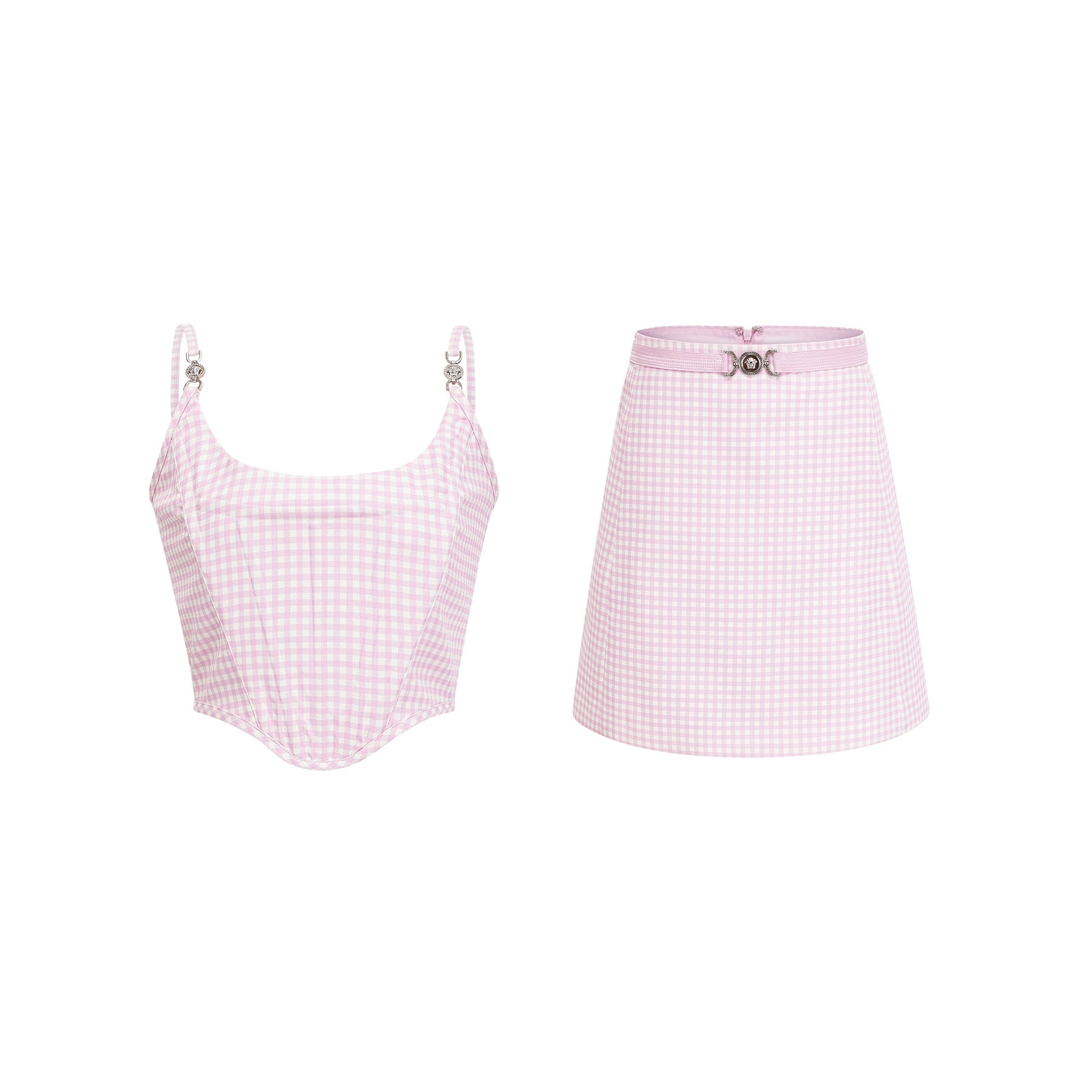 Sandrine ginghamcheck top  skirt matching set