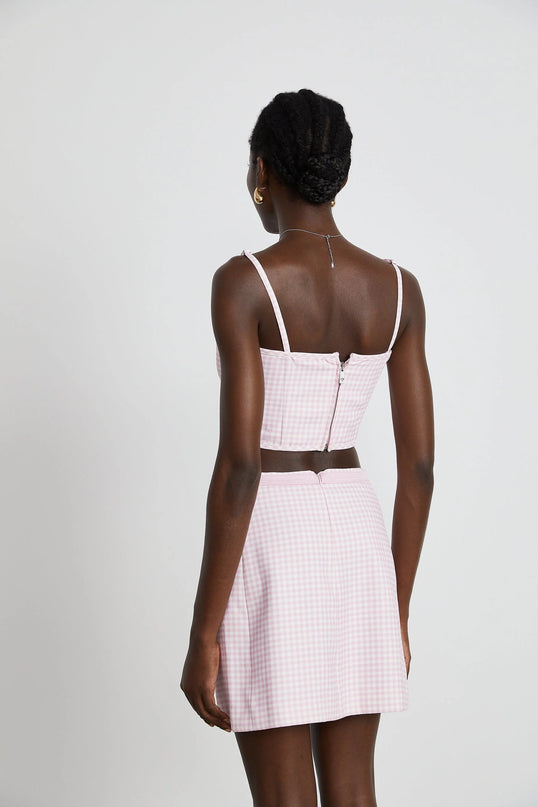 Sandrine ginghamcheck top  skirt matching set