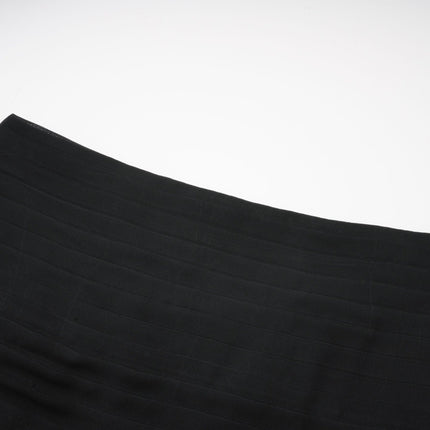 Santa Black Tulle Maxi Skirt with Pleat and Ruched Detailing