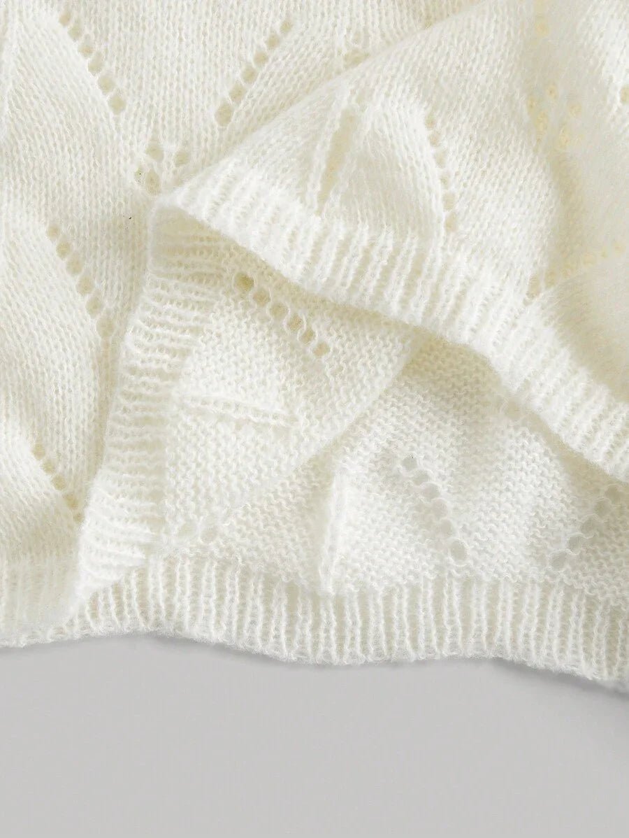 Santa Knitwear Sweater Dress with Intricate Design in Apricot - S