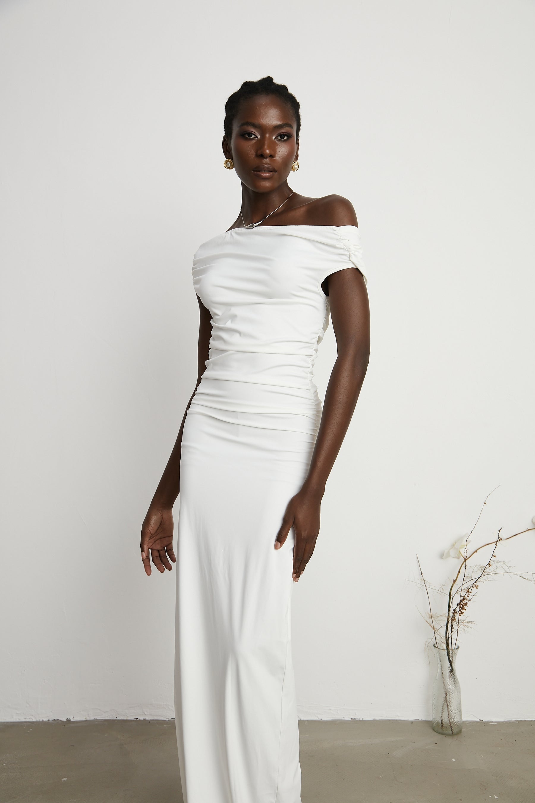 Sapphire offshoulder maxi dress