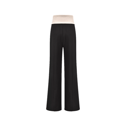 Naomi inside-out contrast-color trousers