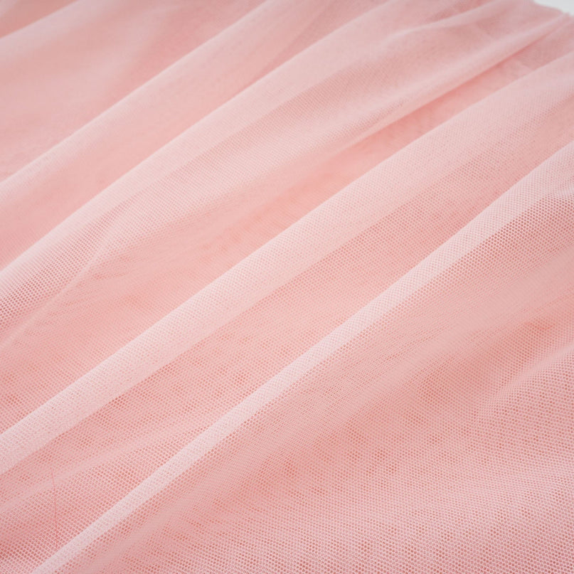 Savannah Pink Long Sleeved Dress mesh bustier cinched waist pleated detailing rear zip fastening thigh-length 80% cotton 20% polyester