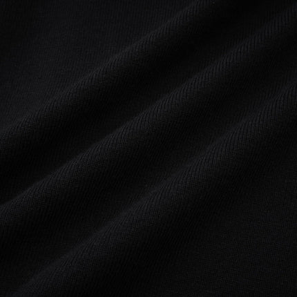 Schwarzer Colette Knit Bodysuit Black Pink Long Sleeve Thigh Length Button Closure Chest Flap Pockets Luxury Comfort Contemporary Chic
