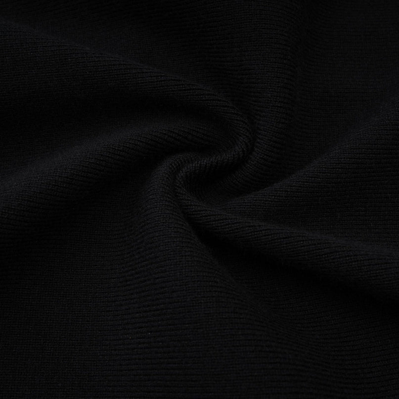 Schwarzer Colette Knit Bodysuit Black Pink Long Sleeve Thigh Length Button Closure Chest Flap Pockets Knitted 73 Cotton 27 Polyester Luxury Comfort Contemporary Chic