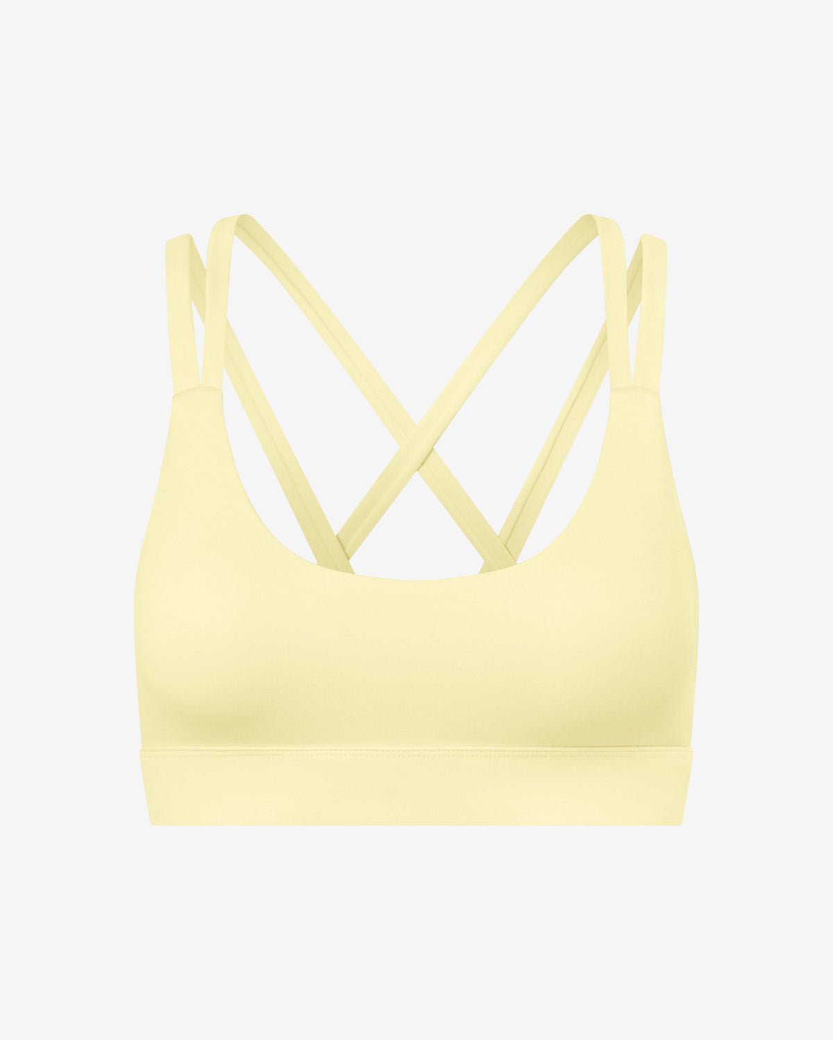 Scoop neck cropped knit sweater - Yellow