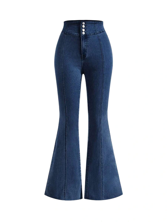 Seam Front Flare Leg Jeans