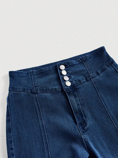 Seam Front Flare Leg Jeans