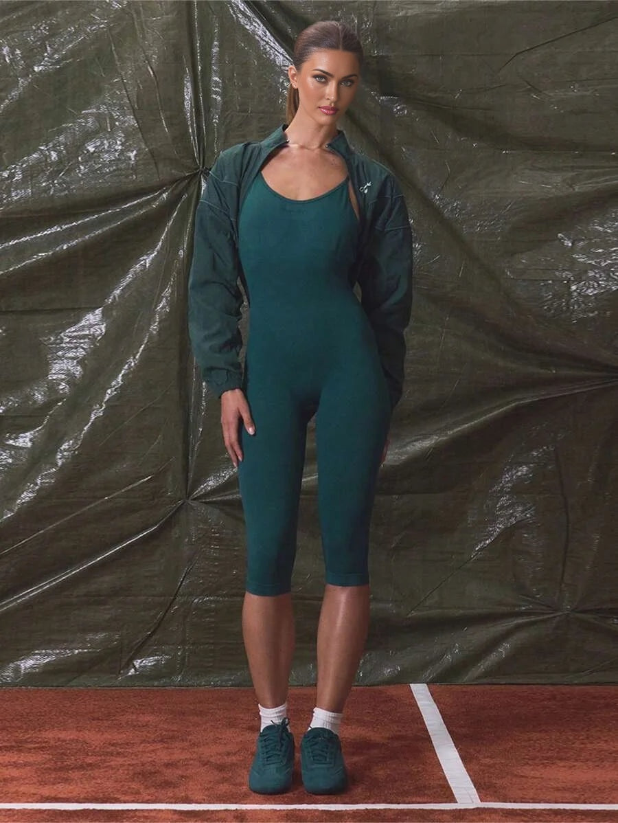 Seamless Sculpt Capri Leg Unitard Musera Sport Active Workout Padel Tennis Racquetball Pickleball